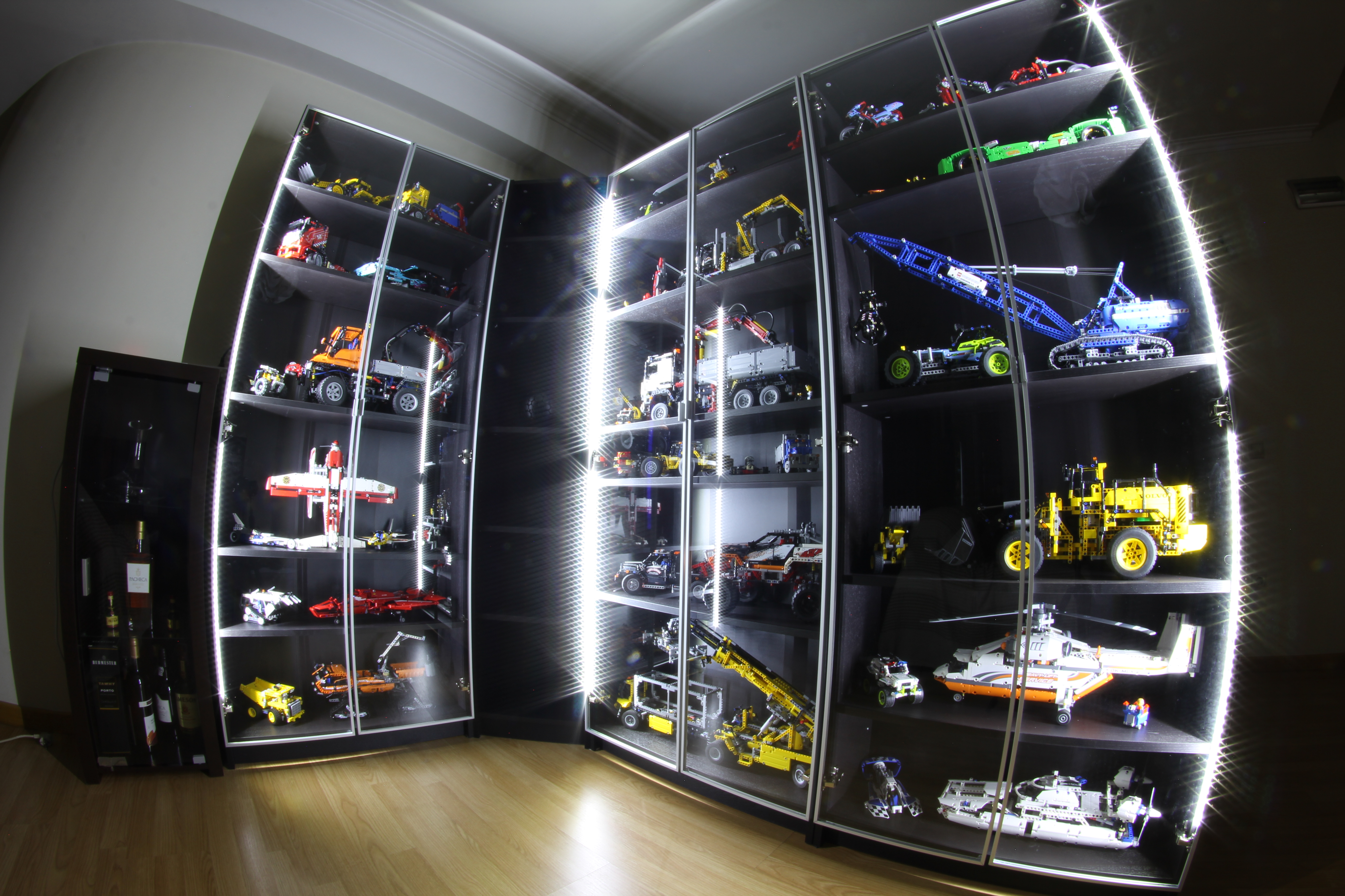 Lego display cabinet LED Installation